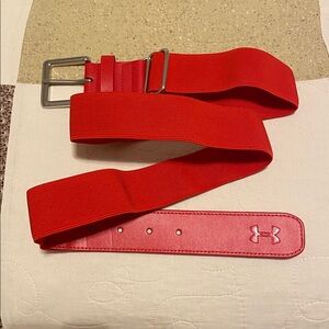 Red Baseball Stretch Belt Under Armour 47”